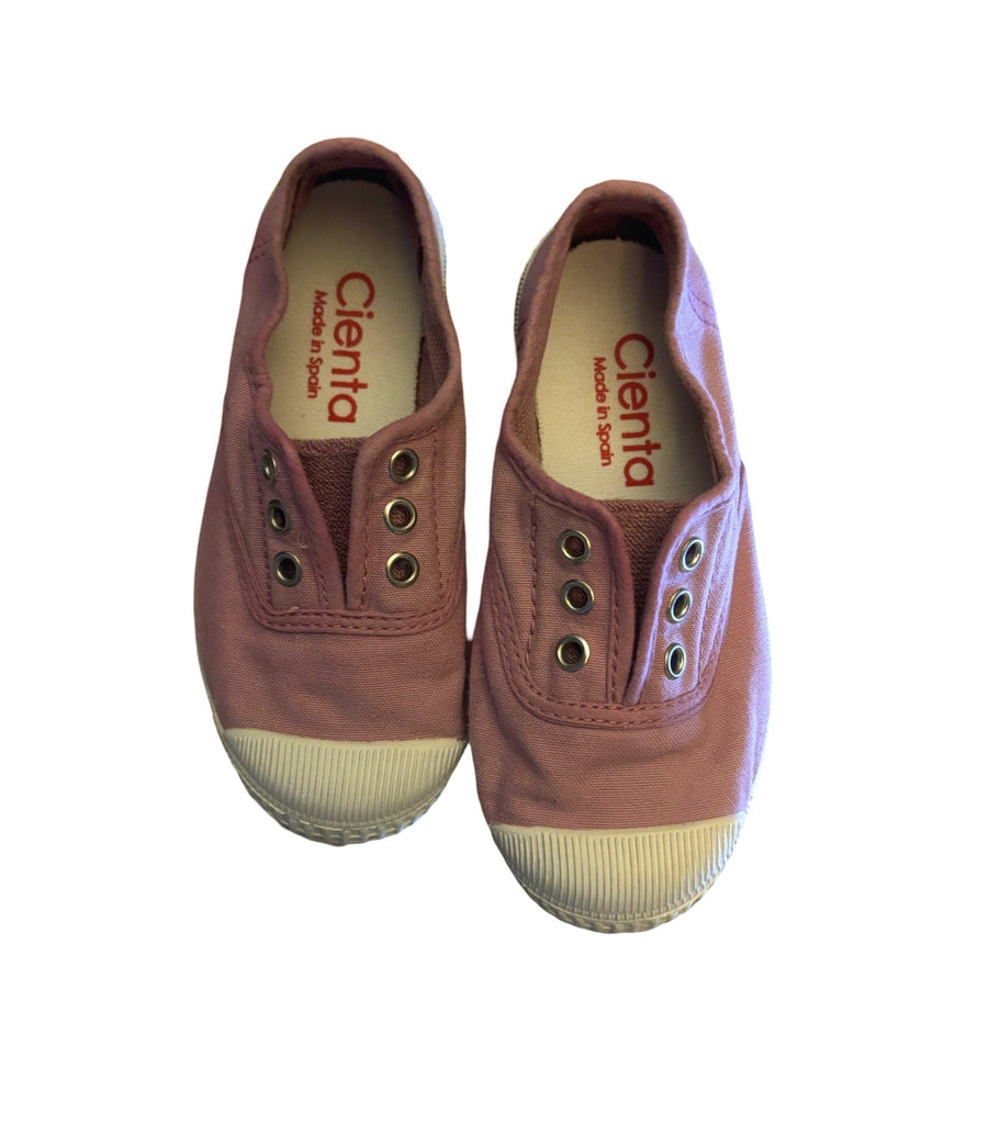 Cienta Canvas Laceless Washed Rose Sneakers - 27 - Miena