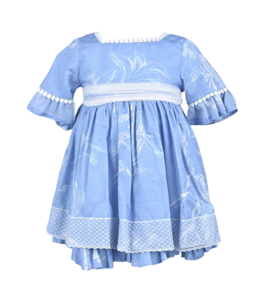 La Ormiga Blue "Leaves" Dress - 6T - New - Miena