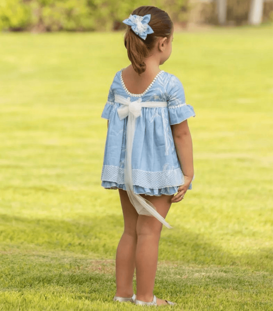 La Ormiga Blue "Leaves" Dress - 6T - New - Miena