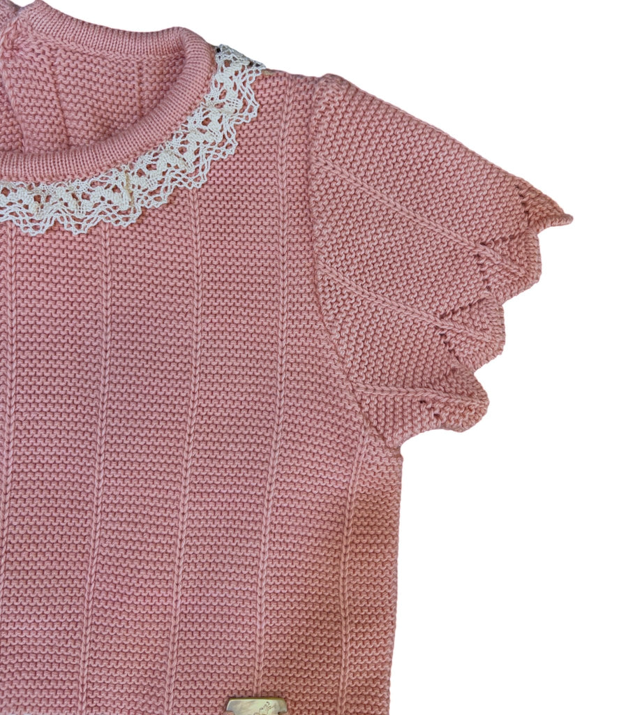 La Ormiga Knitted Collar Top - 12 Months - New - Miena