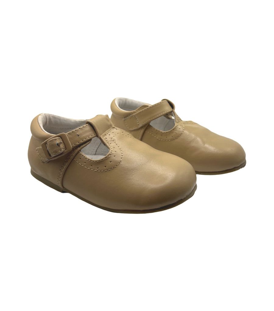 La Ormiga Tan Leather T - Strap Shoes - EU24 - New - Miena