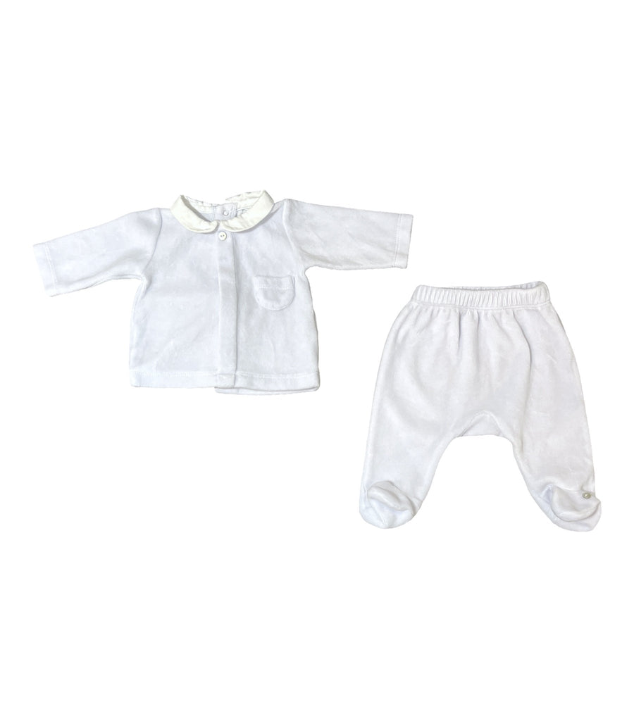 Laranjinha Two - piece Velvet set - 0 Months - Miena