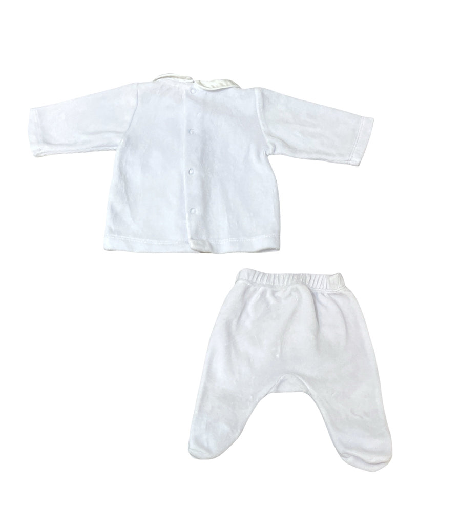 Laranjinha Two - piece Velvet set - 0 Months - Miena