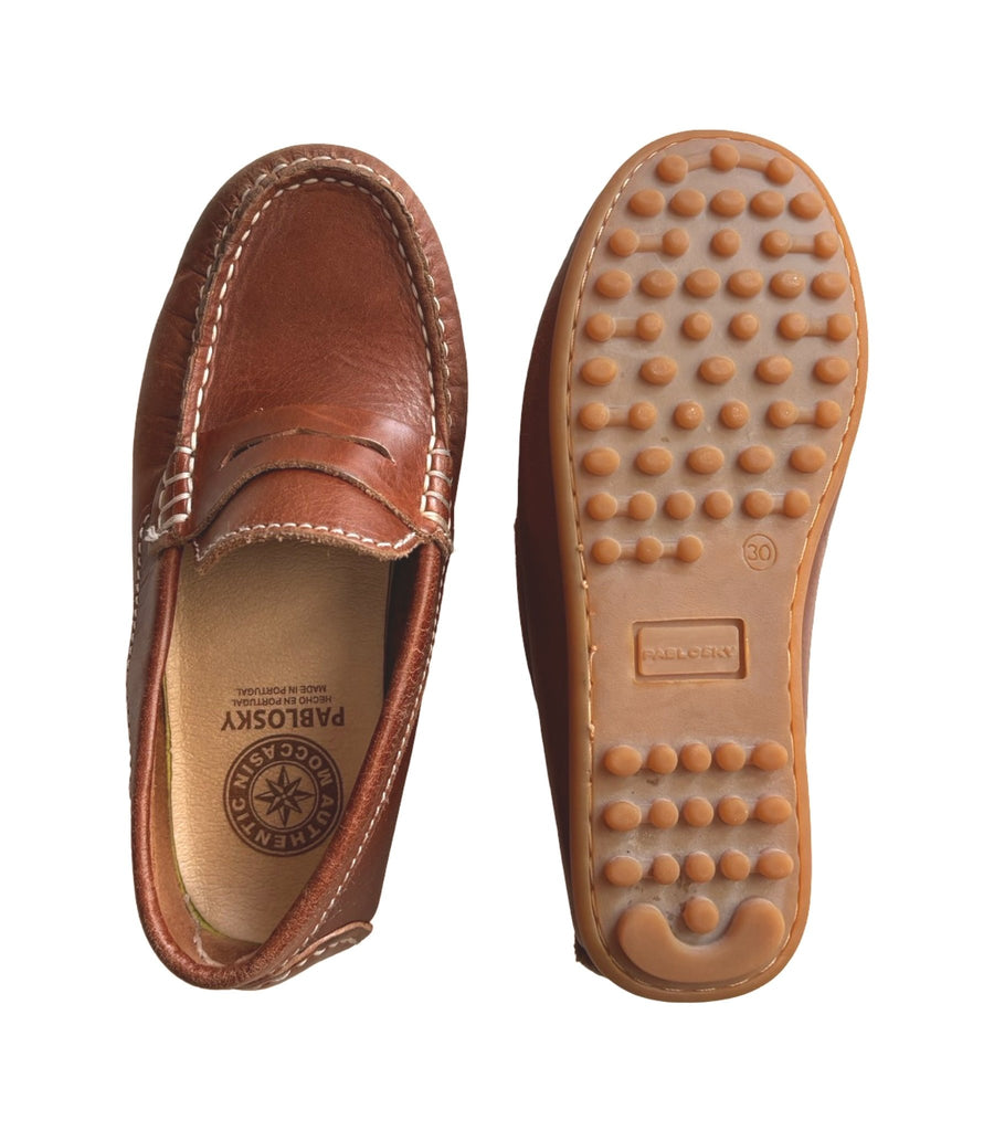 Pablosky Brown Leather Loafers - EU30 - Miena