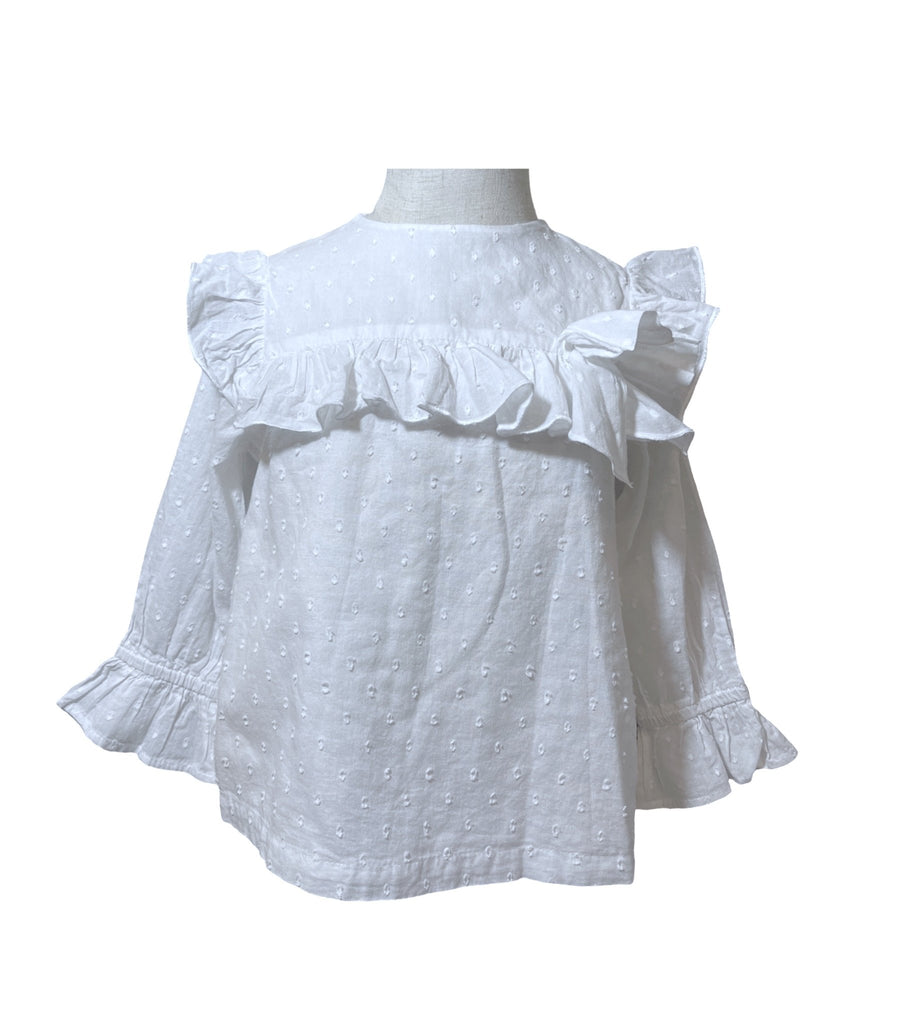 Patricia Mendiluce Cotton Plumeti Blouse - 3T - Miena