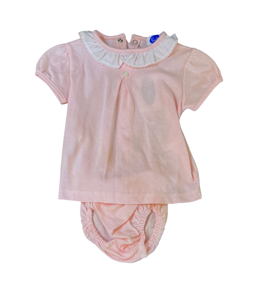 Patricia Mendiluce Pink Cotton Bloomer Set - 6 to 9 Months - New - Miena