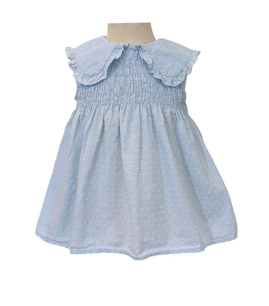 Zara Light Blue Cotton Plumeti Blouse - 5 to 6T - Miena