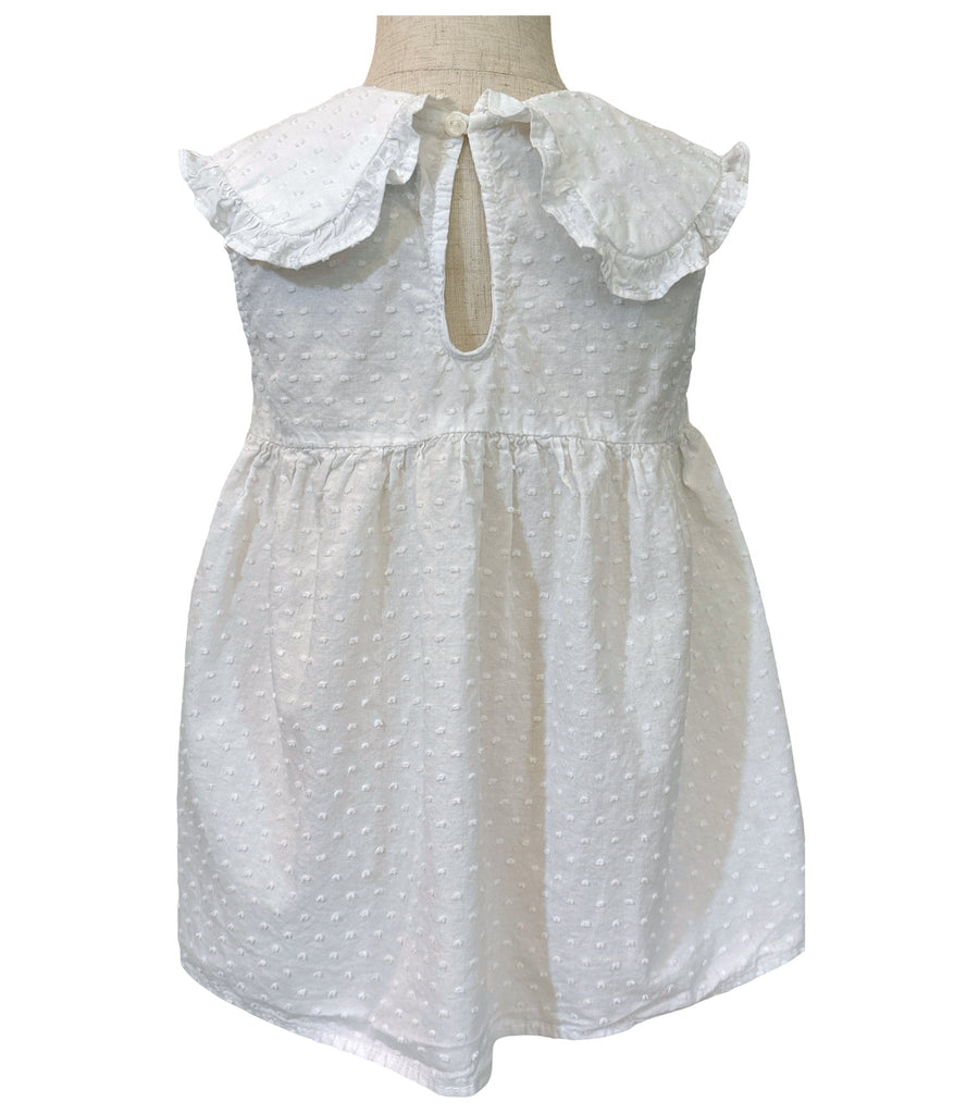 Zara White Cotton Plumeti Blouse - 5 to 6T - Miena