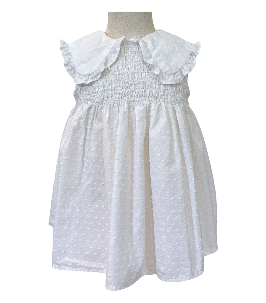 Zara White Cotton Plumeti Blouse - 5 to 6T - Miena