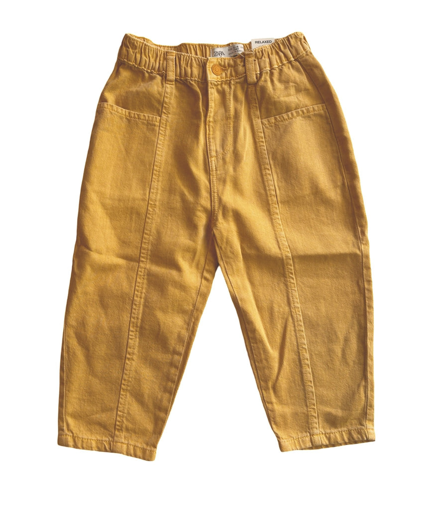 Zara Yellow Denim Pants - 3 to 4T - New - Miena