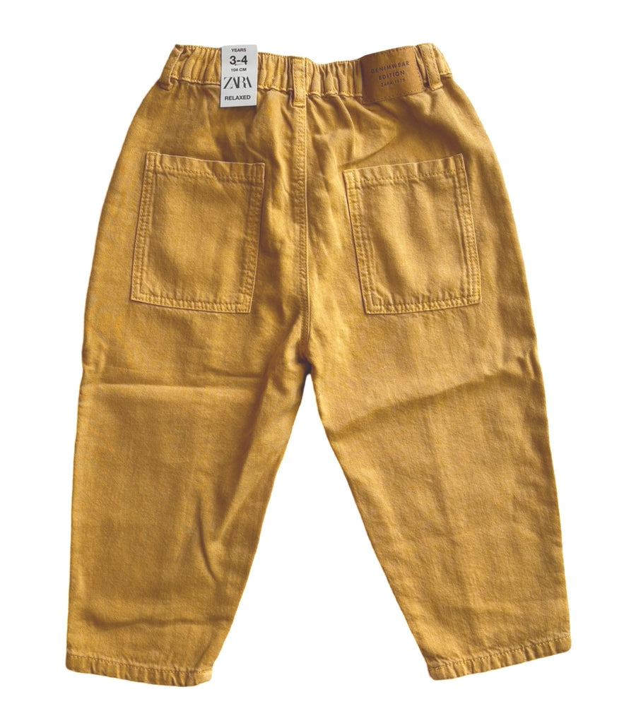 Zara Yellow Denim Pants - 3 to 4T - New - Miena