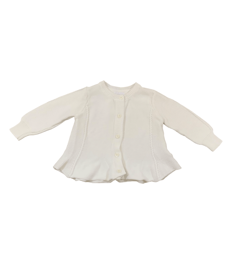 Angel Dear White Cardigan - 6 to 12 Months - Miena