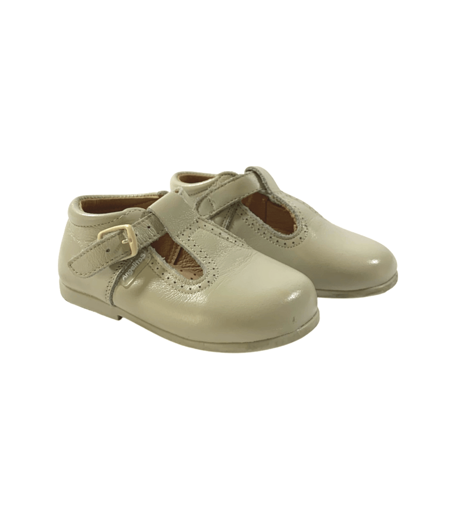 Angelitos Ivory Leather T-Strap Shoes - EU22 - Miena