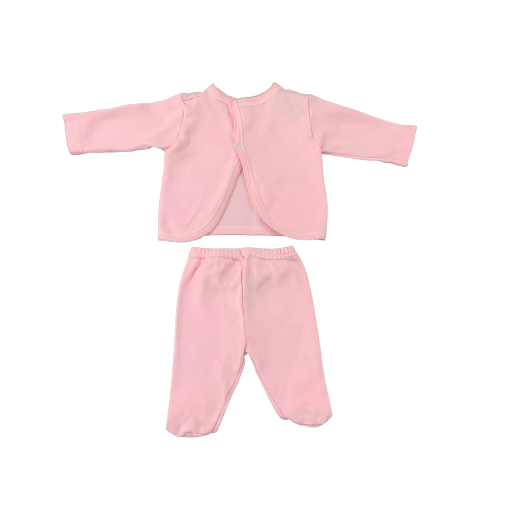 Babidu Cotton 2 Piece Pink Babygrow - Newborn - Miena