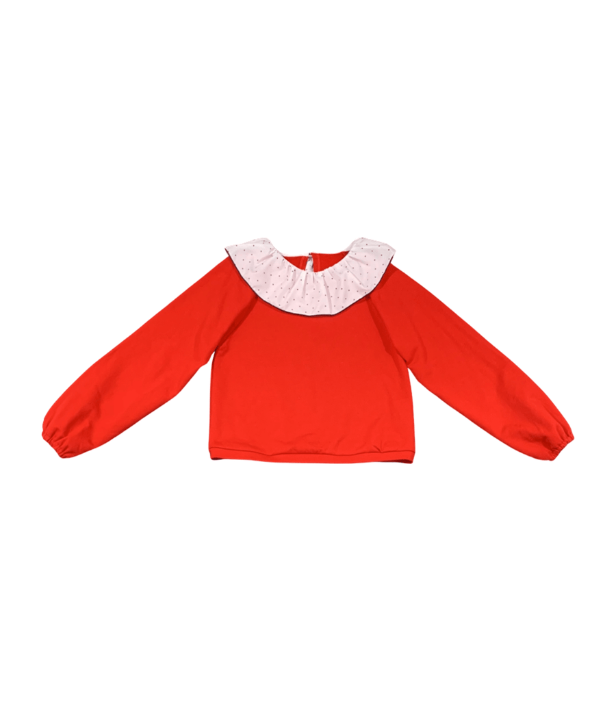 Del Sur Red Collared Sweater - 10T - New - Miena