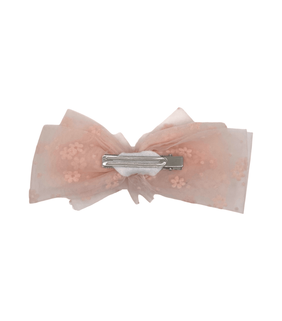 Edith Cardona Embroidered Tulle Bow: Pink - New - Miena