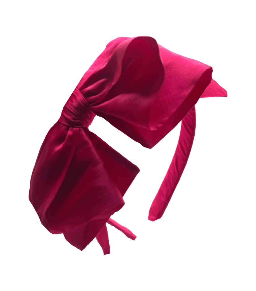 Edith Cardona 'Martina' Taffeta Bow: Fuchsia- New - Miena