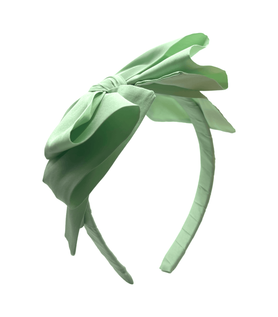 Edith Cardona 'Martina' Taffeta Bow: Pistachio - New - Miena