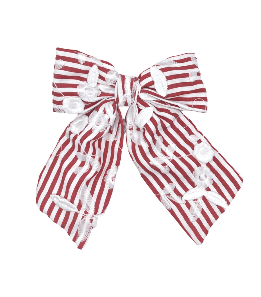 Edith Cardona Stripped Red Bow - New - Miena