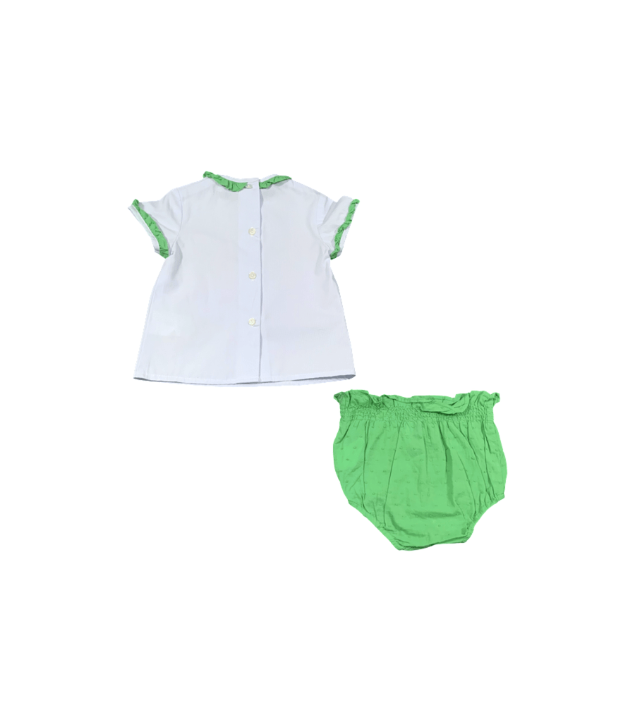 Foque Blue and Green Shorts Set - 6 Months - Miena