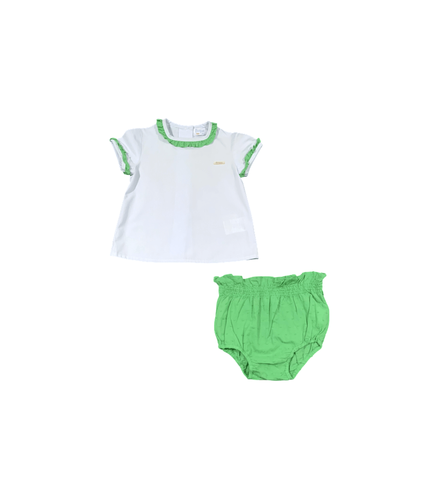 Foque Blue and Green Shorts Set - 6 Months - Miena