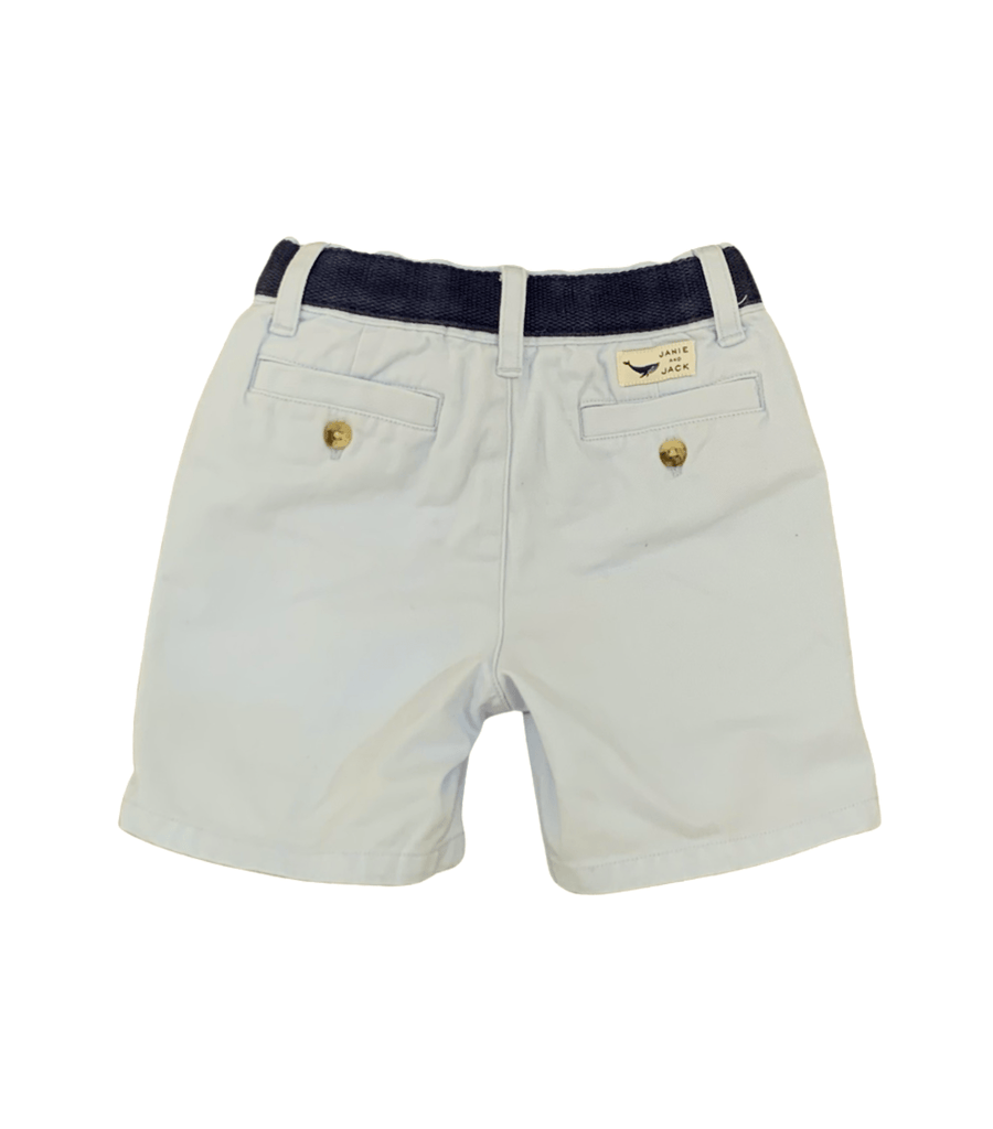 Janie and Jack Blue Shorts W/Belt - 3 to 6 Mos - Miena