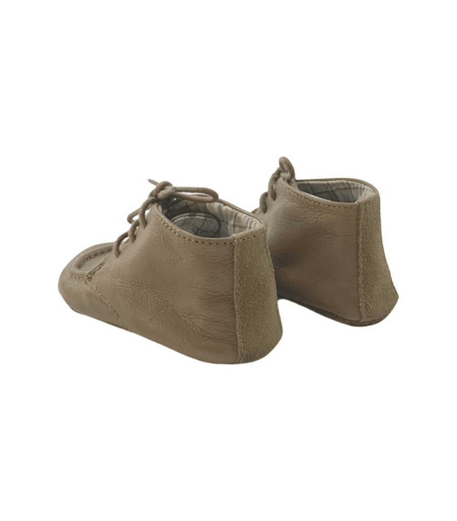 Janie and Jack Gray Leather Booties - US 4 - Miena