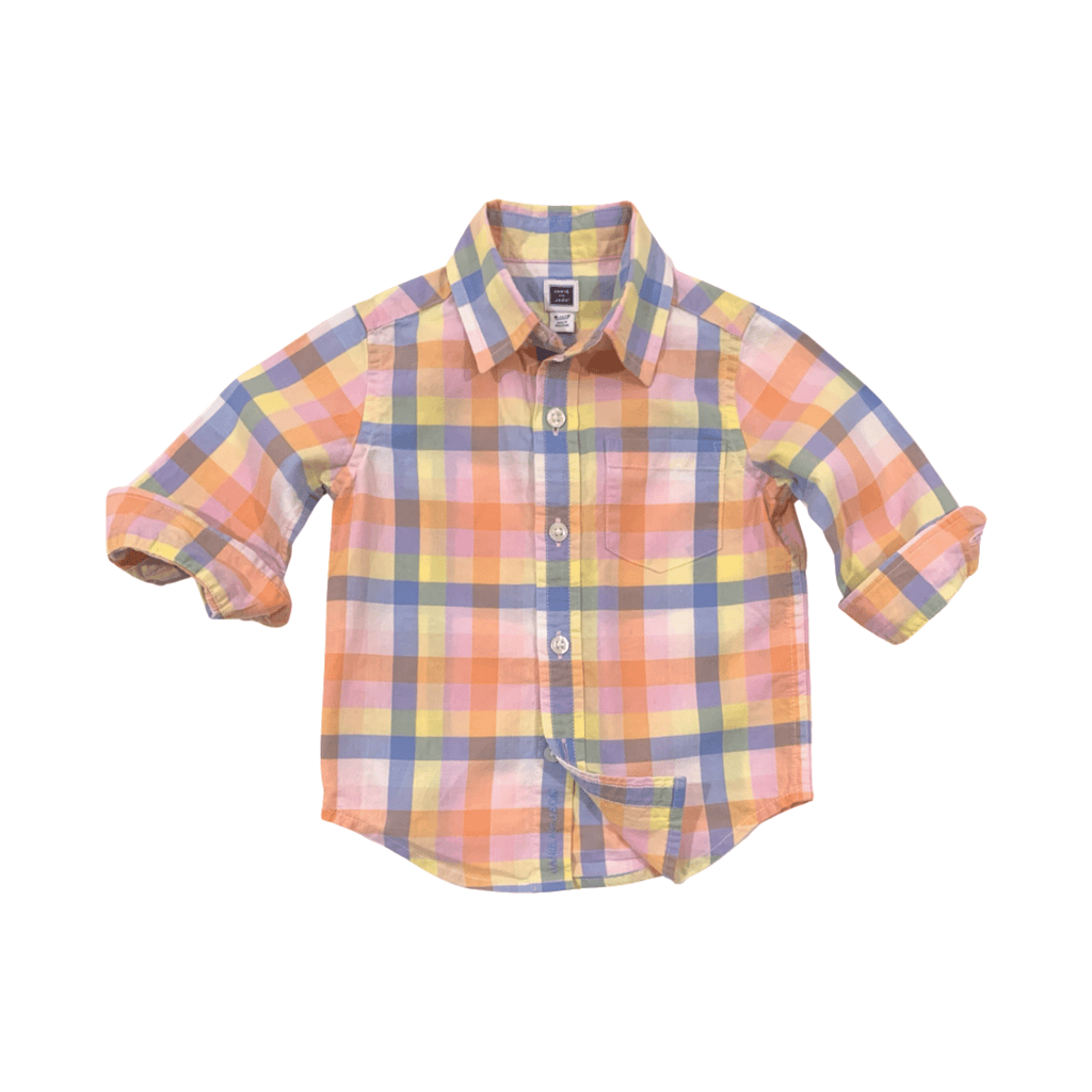 Janie and Jack Plaid Poplin Shirt - 6 to 12 Months - Miena