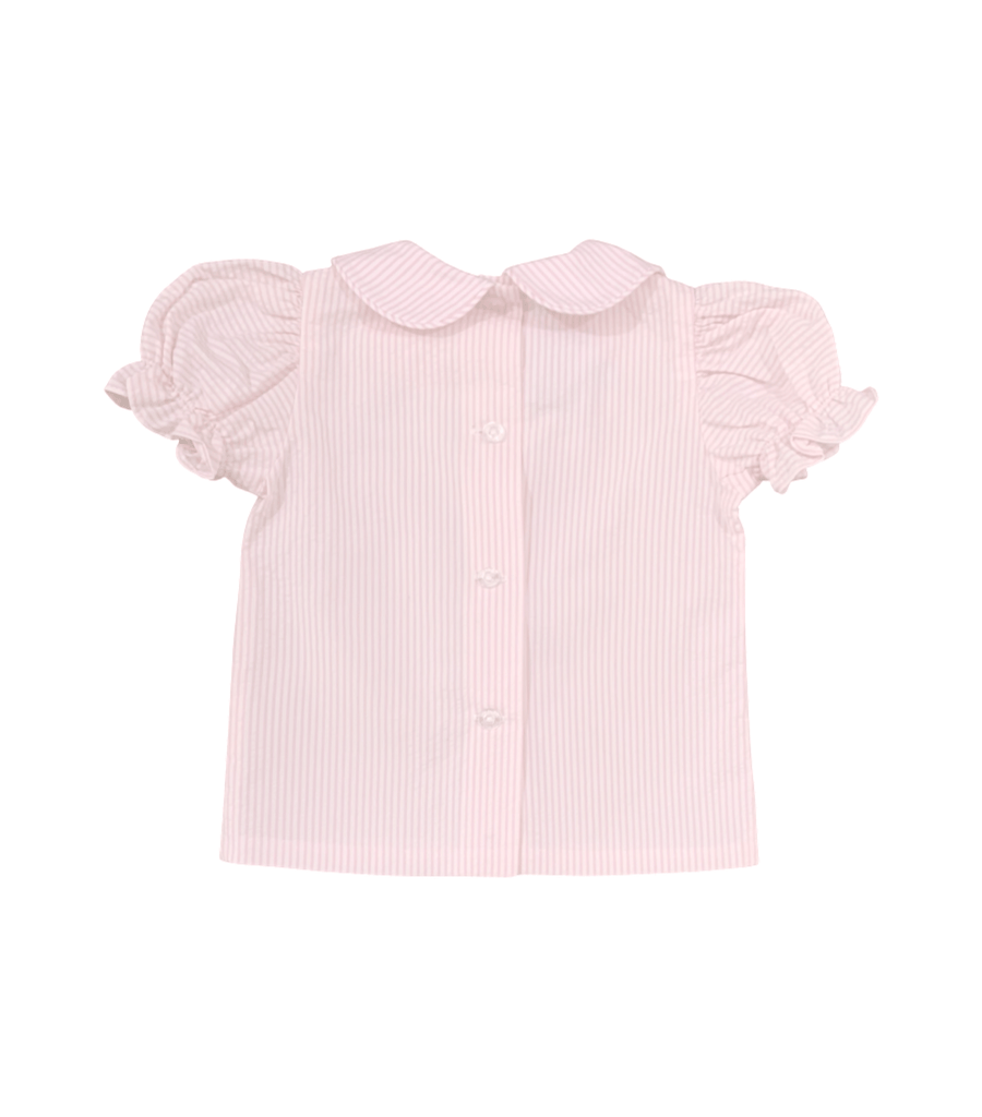 Little English Pink Seersucker Blouse - 12 Months - New - Miena