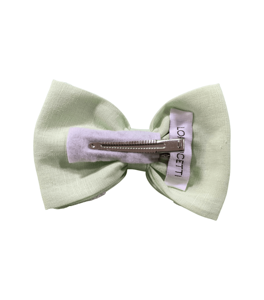 Lorencetti 'Milena' Hair Bows in Baby Pink & Light Green - New - Miena