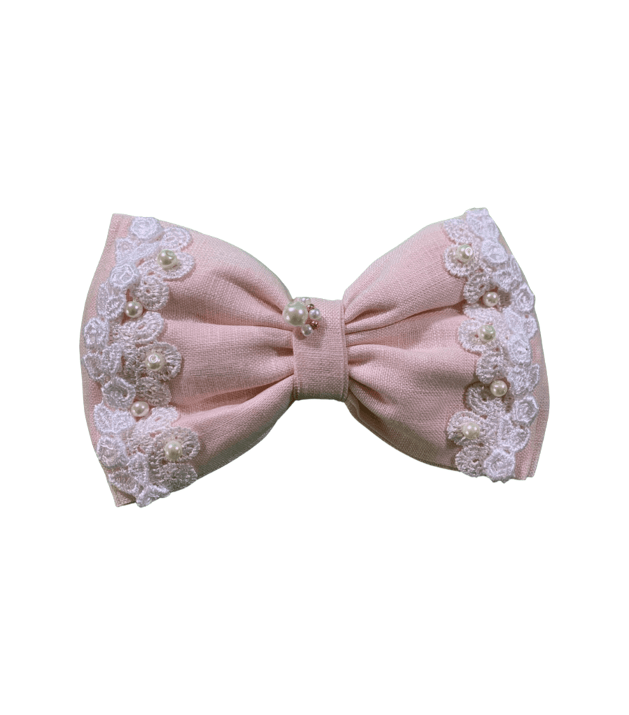 Lorencetti 'Milena' Hair Bows in Baby Pink & Light Green - New - Miena
