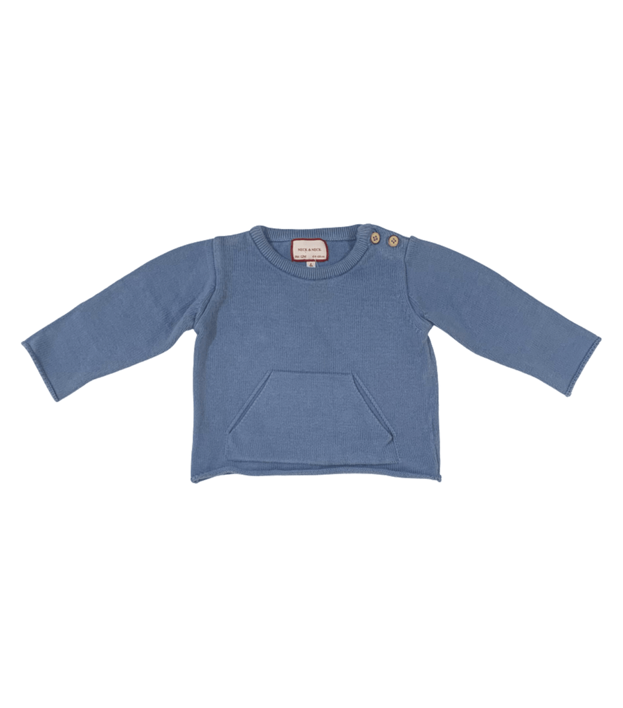 Neck & Neck Blue Sweater - 9 to 12 Months - Miena