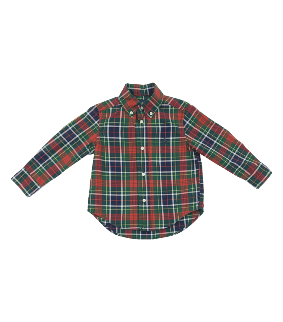 Ralph Lauren Plaid Long Sleeve Shirt - 2T - Miena