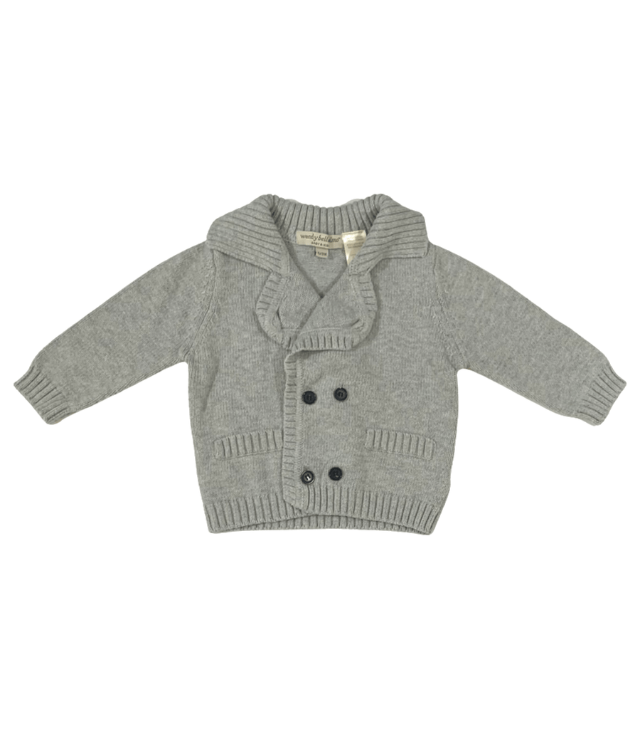 Wendy Bellissimo Gray Cardigan - 6 to 9 Months - Miena